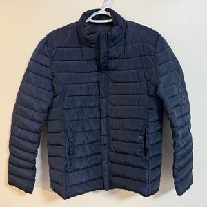 Unisex Navy Puffer Jacket